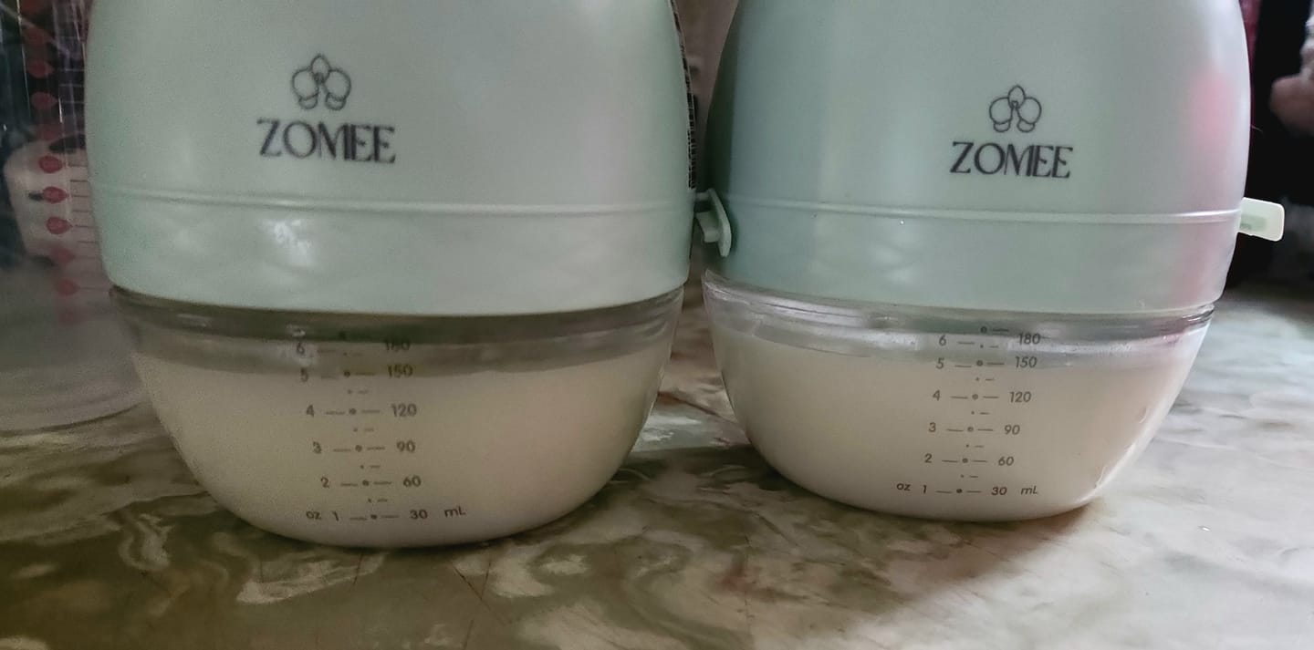 Customer photo review of Zomee Fit Wearable Hands Free Breast Pump