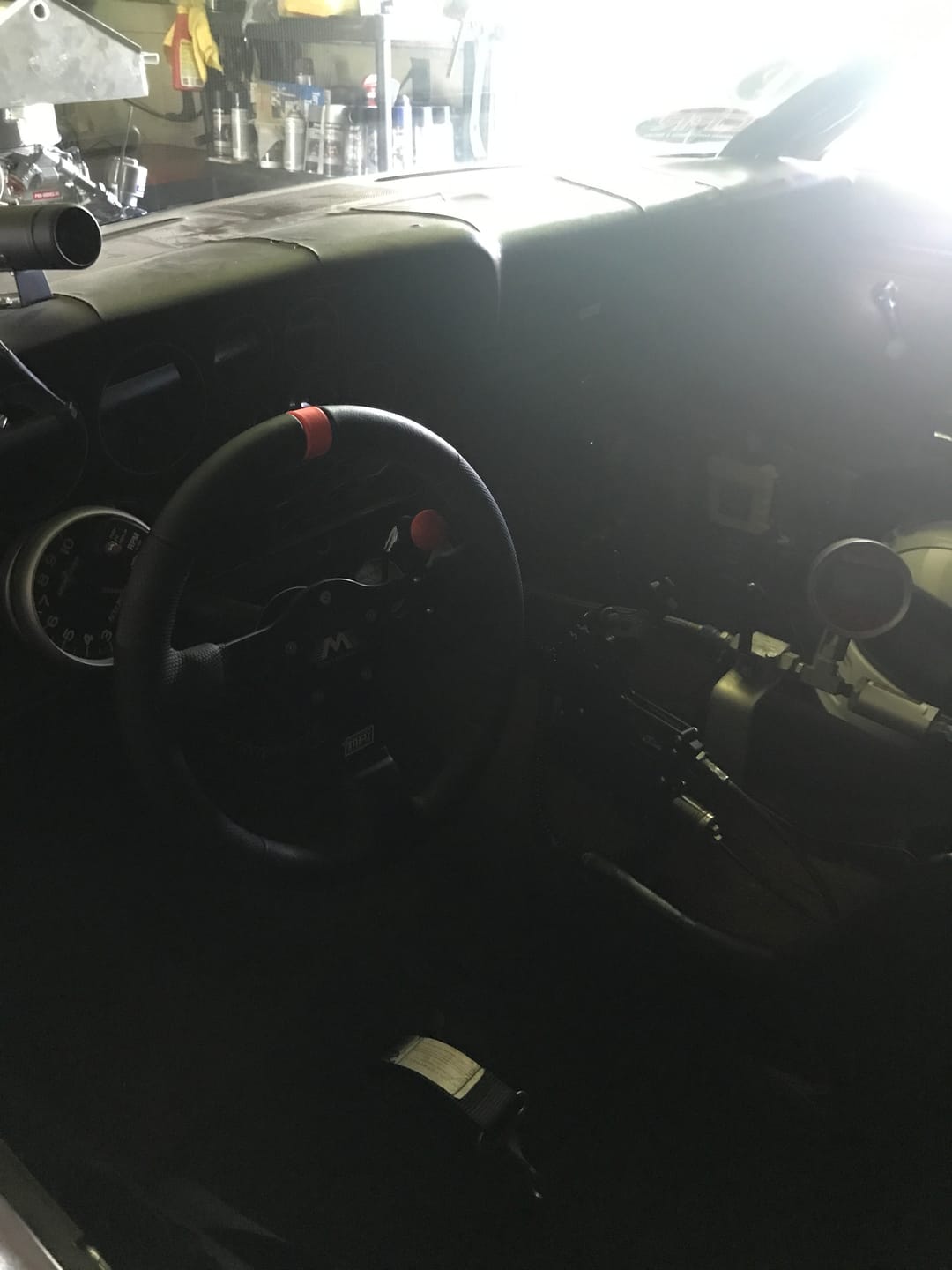 Customer photo review of Motion Raceworks Single Push Button Steering Wheel Bracket 15-00004