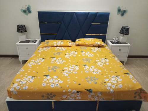 Customer photo review of Ochre Floral-Bed Sheet Set