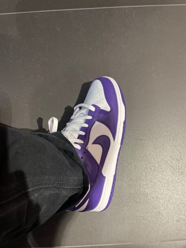 Customer photo review of Nike Dunk Low Championship Court Purple