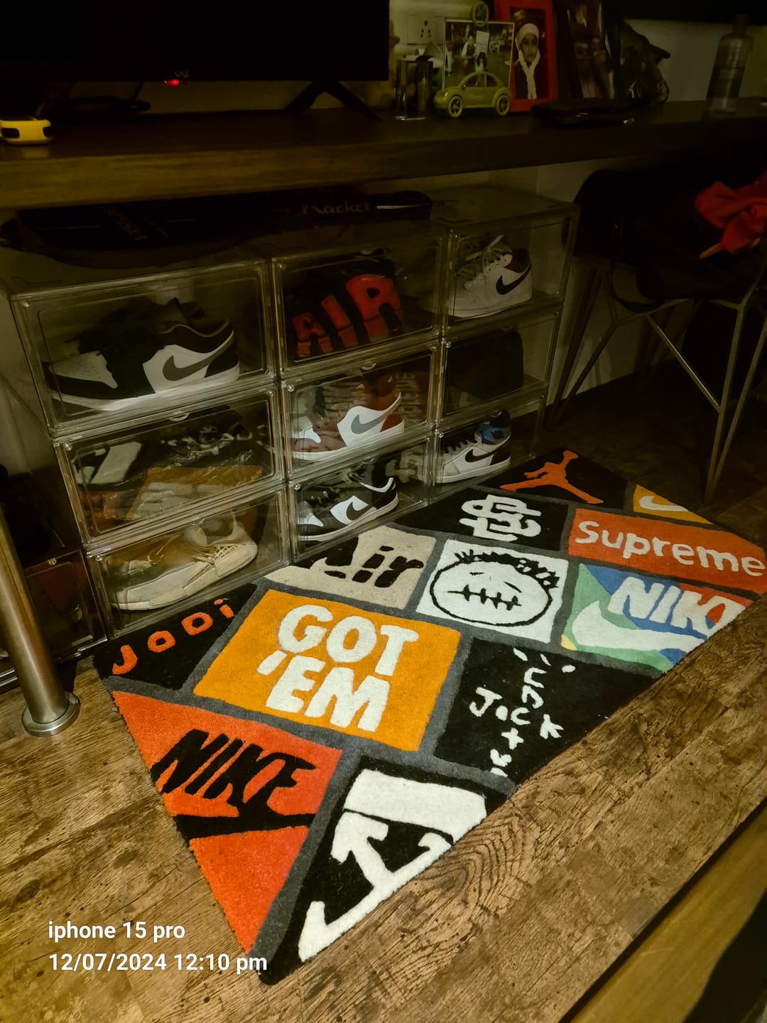 Customer photo review of Nike Box Rug | LetsRug.in