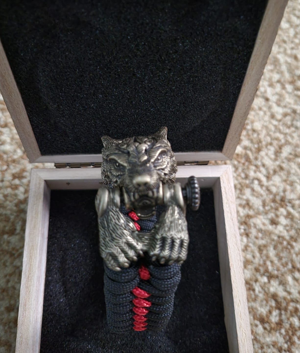 Customer photo review of Warrior Wolf Paracord Bracelet