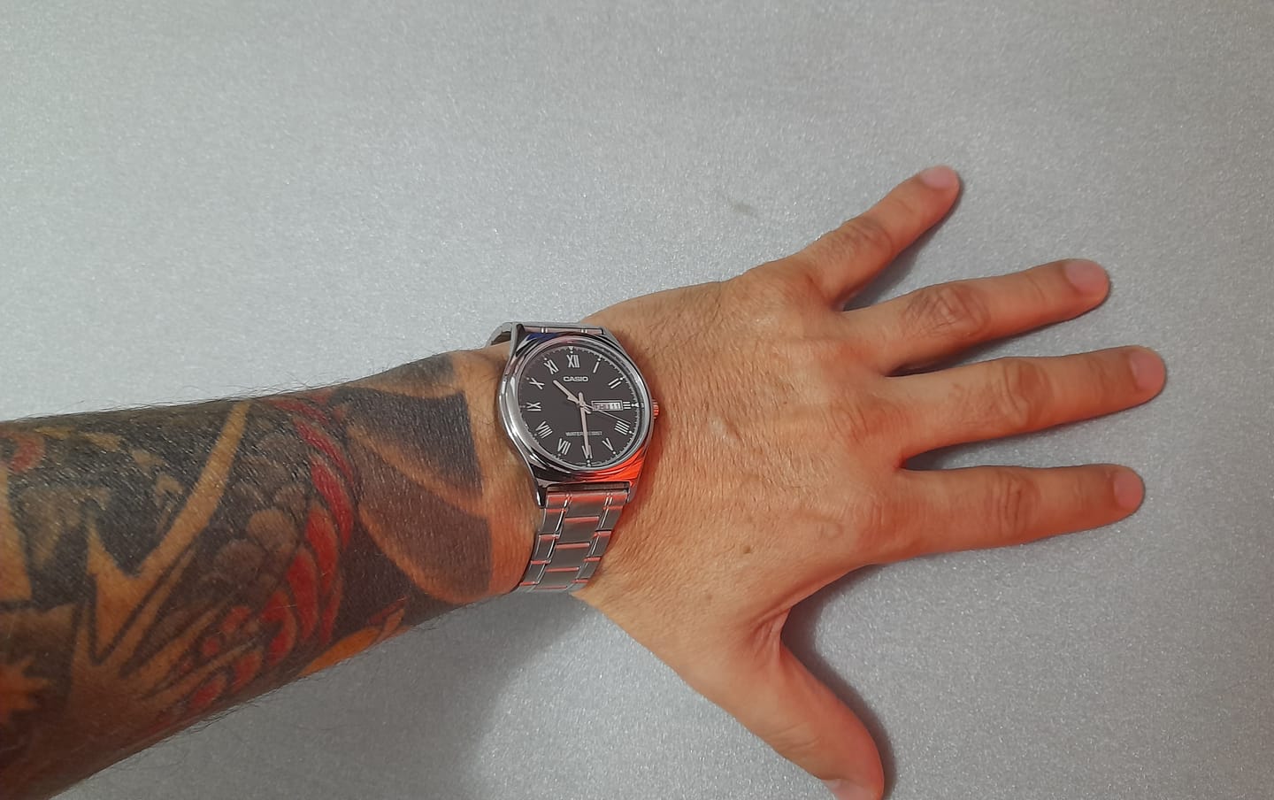 Customer photo review of Reloj Casio Análogo MTP-V006D-1B Plateado