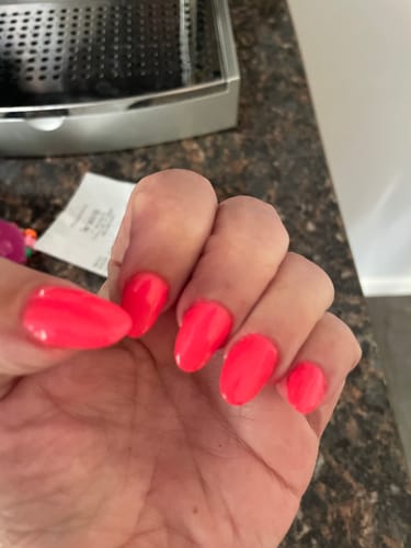 Customer photo review of D1028 Body Surf Coral Shimmer Dip Powder
