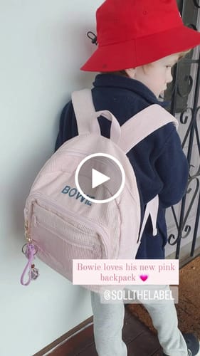 Customer video review of Corduroy Backpack - Fairy Floss Pink