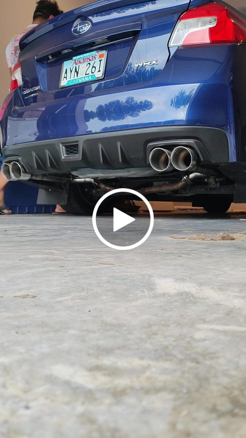 Customer video review of 2015-21 Subaru WRX / STi Muffler Delete Axle Back 4 Inch Quad Tips Exhaust