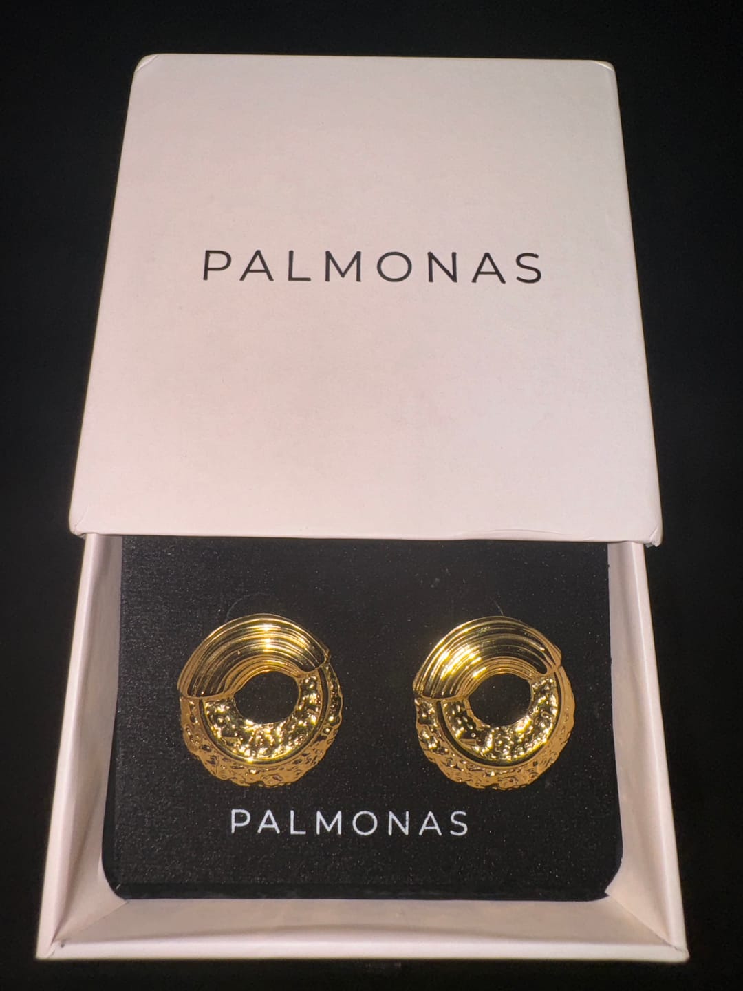 Customer photo review of Golden Shards Earrings