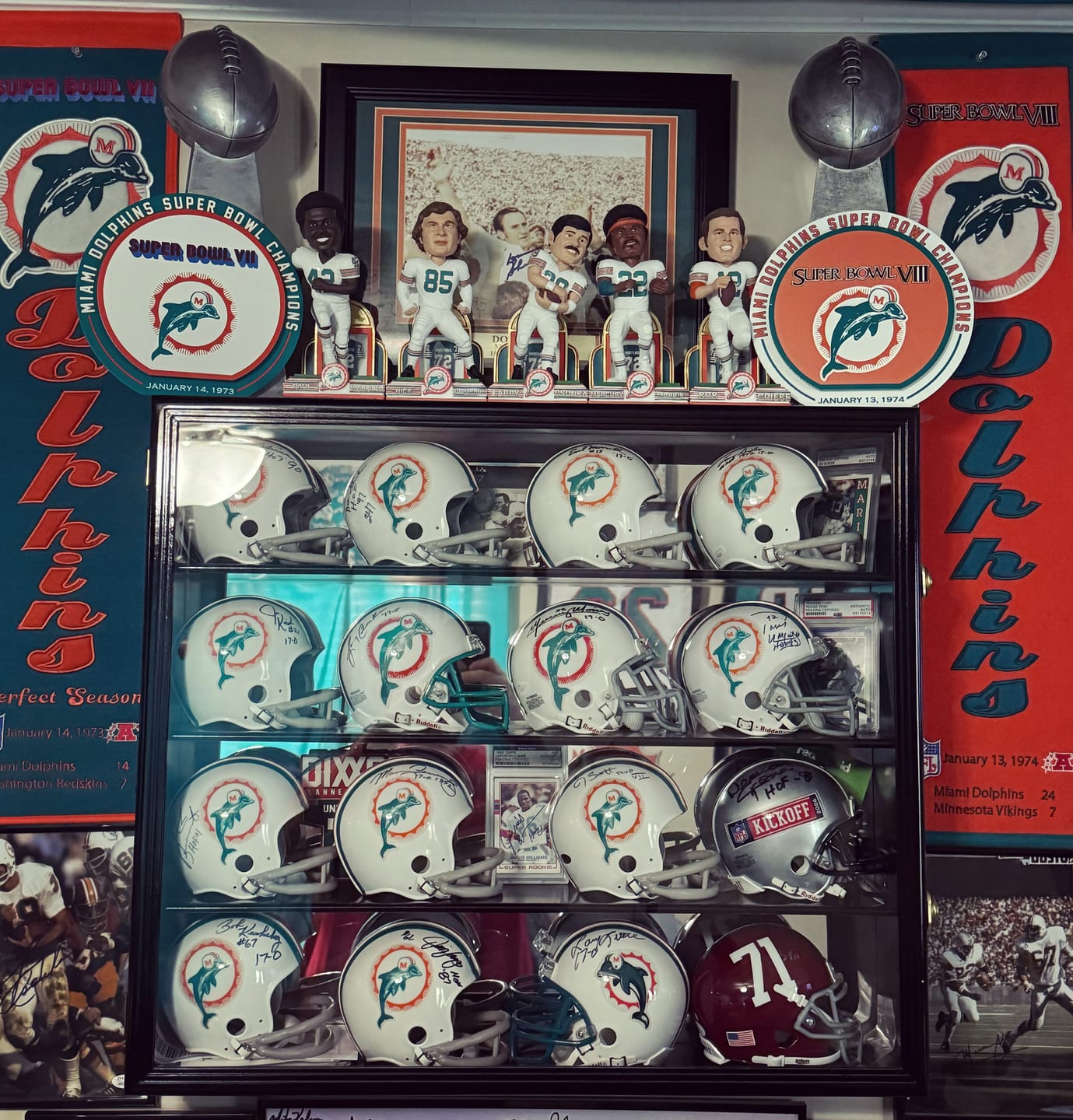Customer photo review of Miami Dolphins Super Bowl VII "Double Play" On the Shelf or on the Wall Art