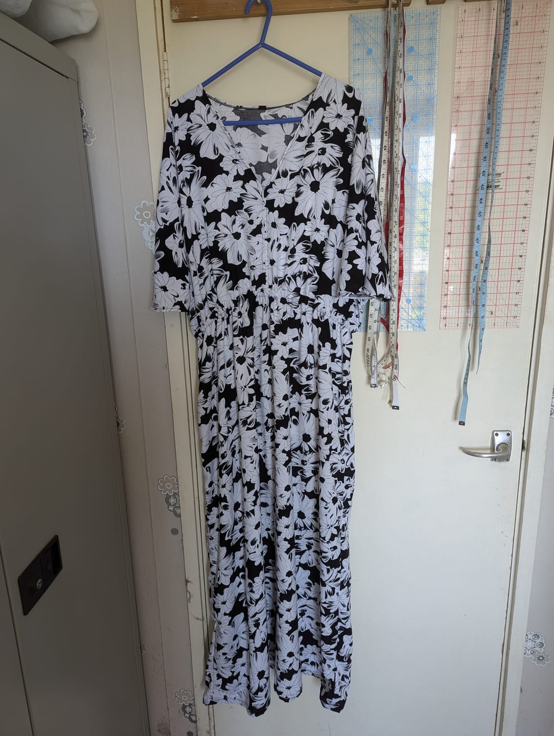 Customer photo review of Doodled Flowers Viscose Challis Fabric
