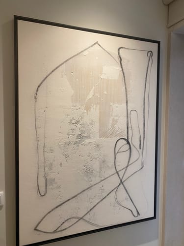 Customer photo review of White Minimalist Painting #ABAV182