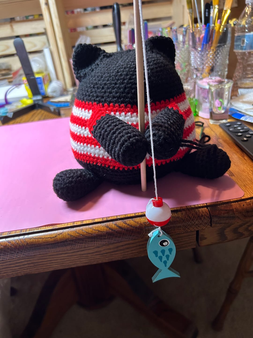 Customer photo review of Unfinished Wood Fish Shape Silhouette - Craft- up to 24" DIY