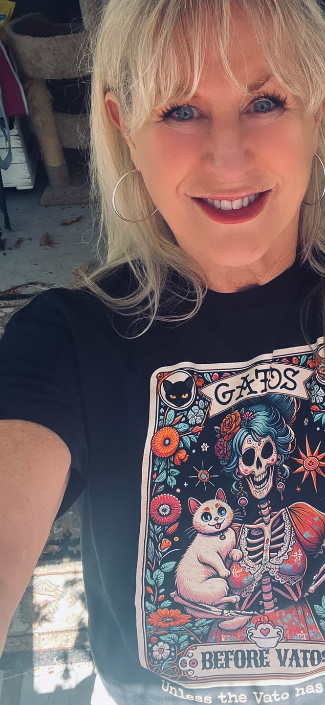 Customer photo review of Gatos Before Vatos Loteria OG T-Shirt