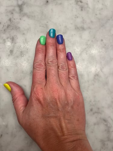 Customer photo review of Name in Lights | Glow Dip Powder Tonal Set