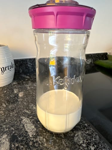 Customer photo review of KEFIRKO DIY Milchkefir-Glasset 1400ml (inkl. Milchkefir-Starterkultur)