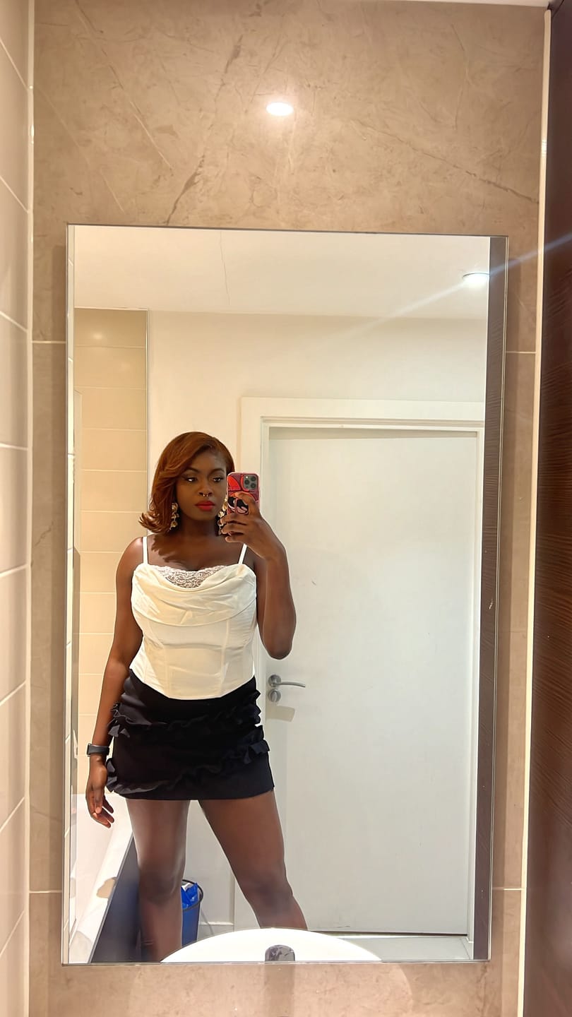 Customer photo review of 'Astrid' Ivory Fuller Bust Satin Corset Top