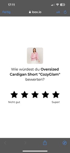 Customer photo review of Oversized Cardigan Short "CozyGlam"