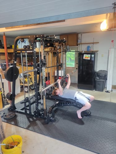 Customer photo review of MAJOR FITNESS All-In-One Home Gym Smith Machine Spirit B2