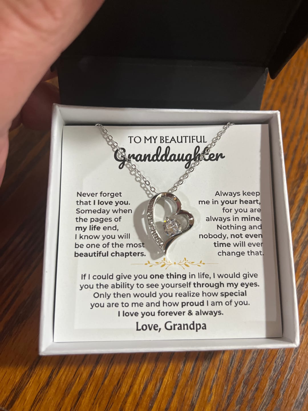 Customer photo review of To My Beautiful Granddaughter - Forever Love Gift Set - SS596