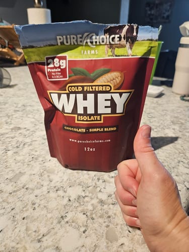 Customer photo review of Whey Protein Isolate Chocolate