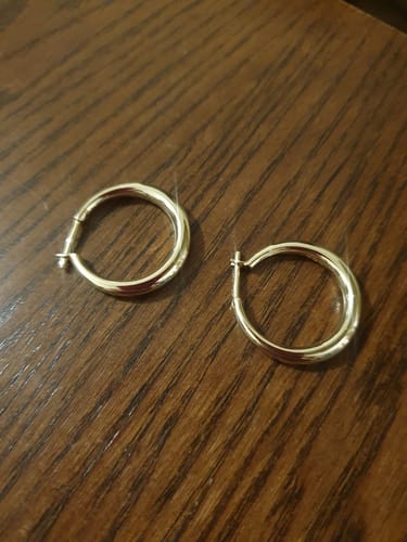 Customer photo review of ARGOLLAS MARÍA 20MM BAÑO DE ORO