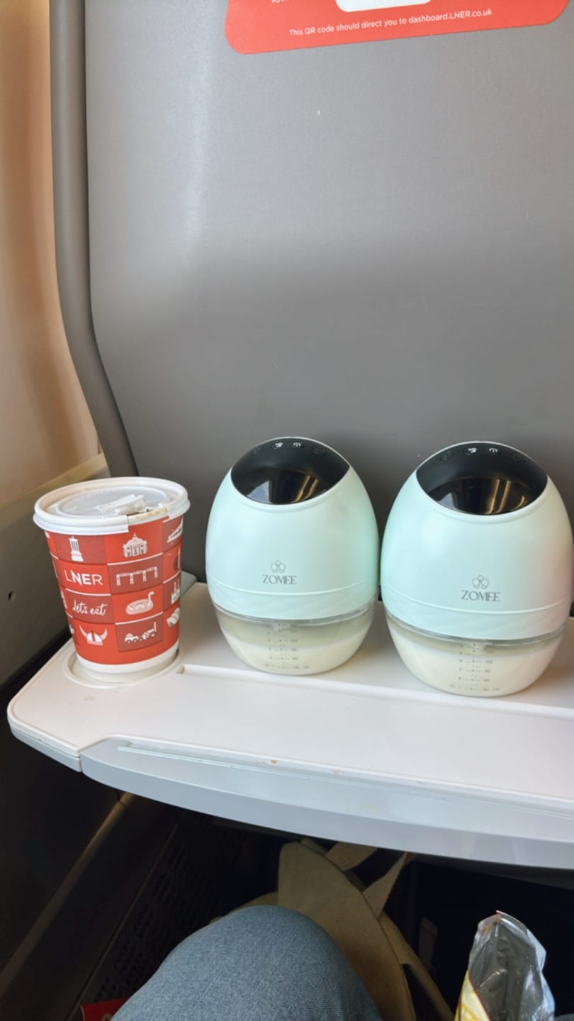 Customer photo review of Zomee Fit Wearable Hands Free Breast Pump