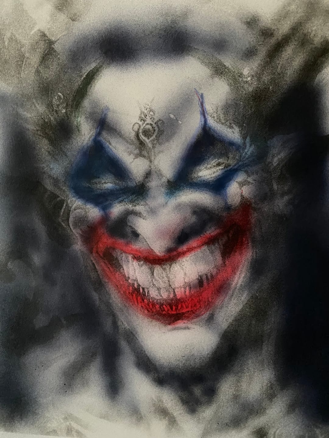 Customer photo review of Sinister Demon's Sneer HD Stencil