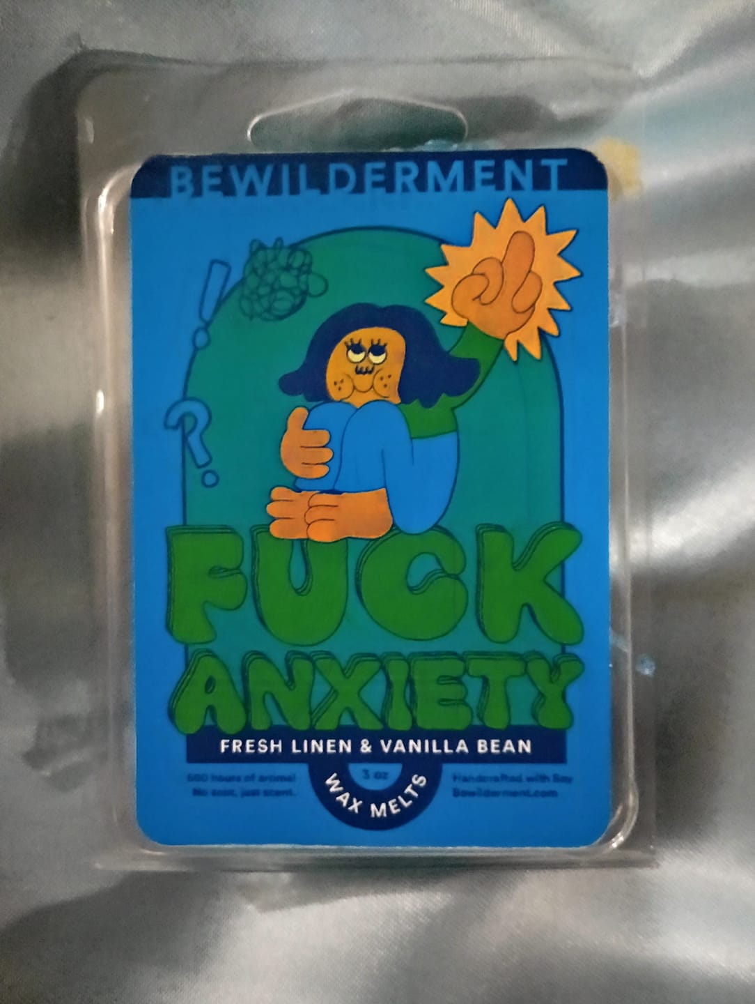 Customer photo review of F*ck Anxiety Wax Melts