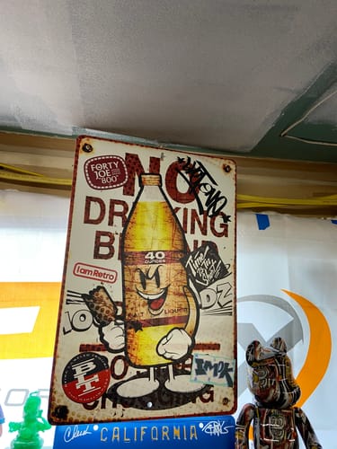 Customer photo review of Forty Joe Hood Goodz Metal Art Sign by Sket-One - IamRetro Exclusive