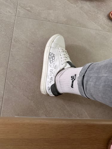 Customer photo review of Siebträger | Bestickte Bio Baumwoll Socken