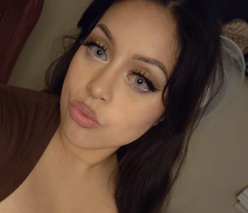 Customer photo review of FANTASY SNOW FLAKE Prescription Colored Contact Lenses