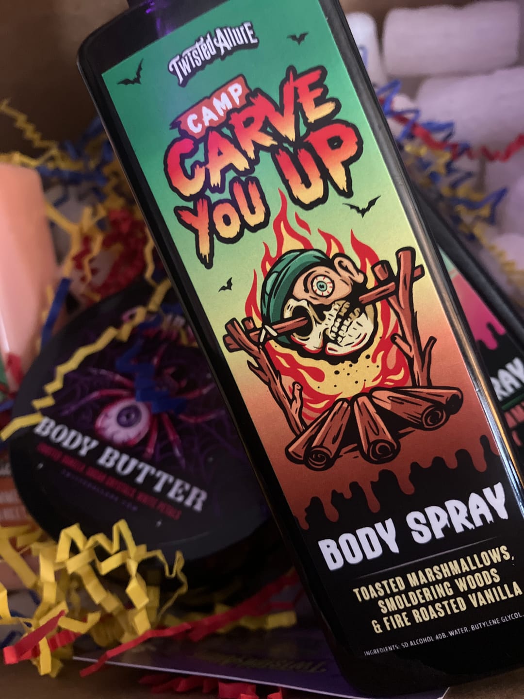 Customer photo review of Camp Carve you up Body Spray