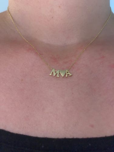 Customer photo review of Herz Duo Buchstabenkette