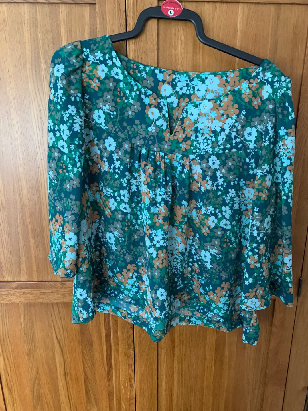 Customer photo review of Blossoming Flowers Polyester Crepe Fabric