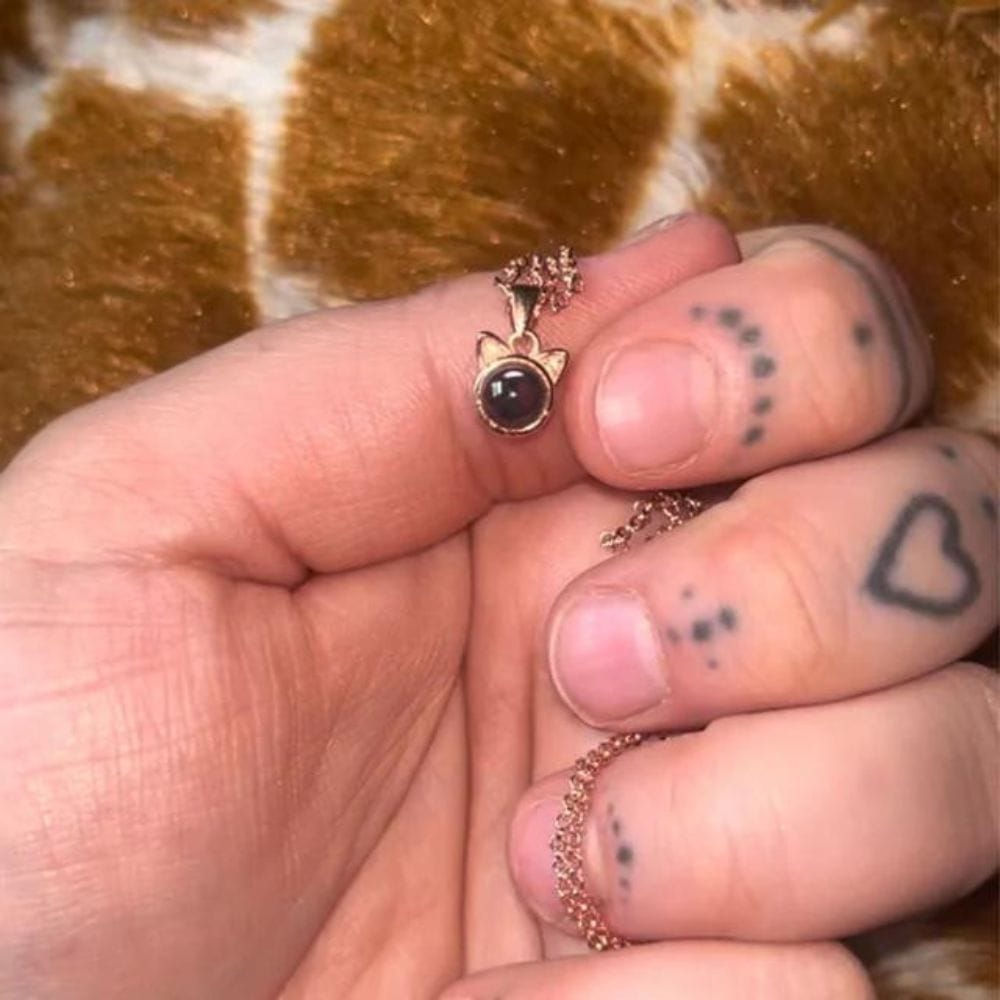 Customer photo review of Cat Photo Necklace