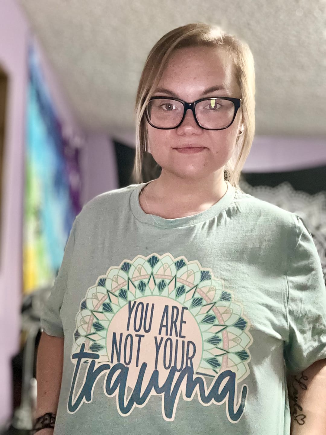 Customer photo review of You Are Not Your Trauma T-Shirt