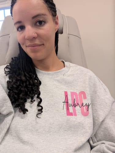 Customer photo review of Personalized Sweatshirt | Blue or Pink Certifications