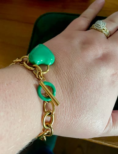 Customer photo review of The Kiss Bracelet Green
