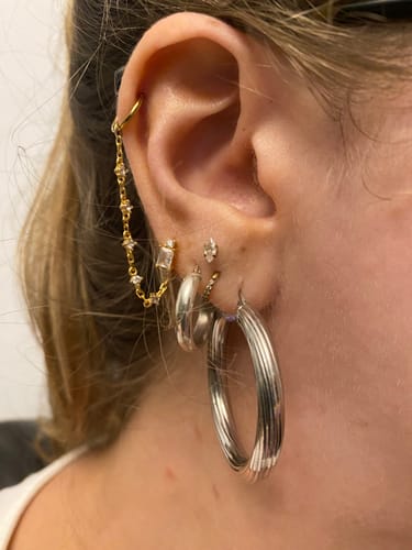 Customer photo review of Cartilage Hoop (16g)