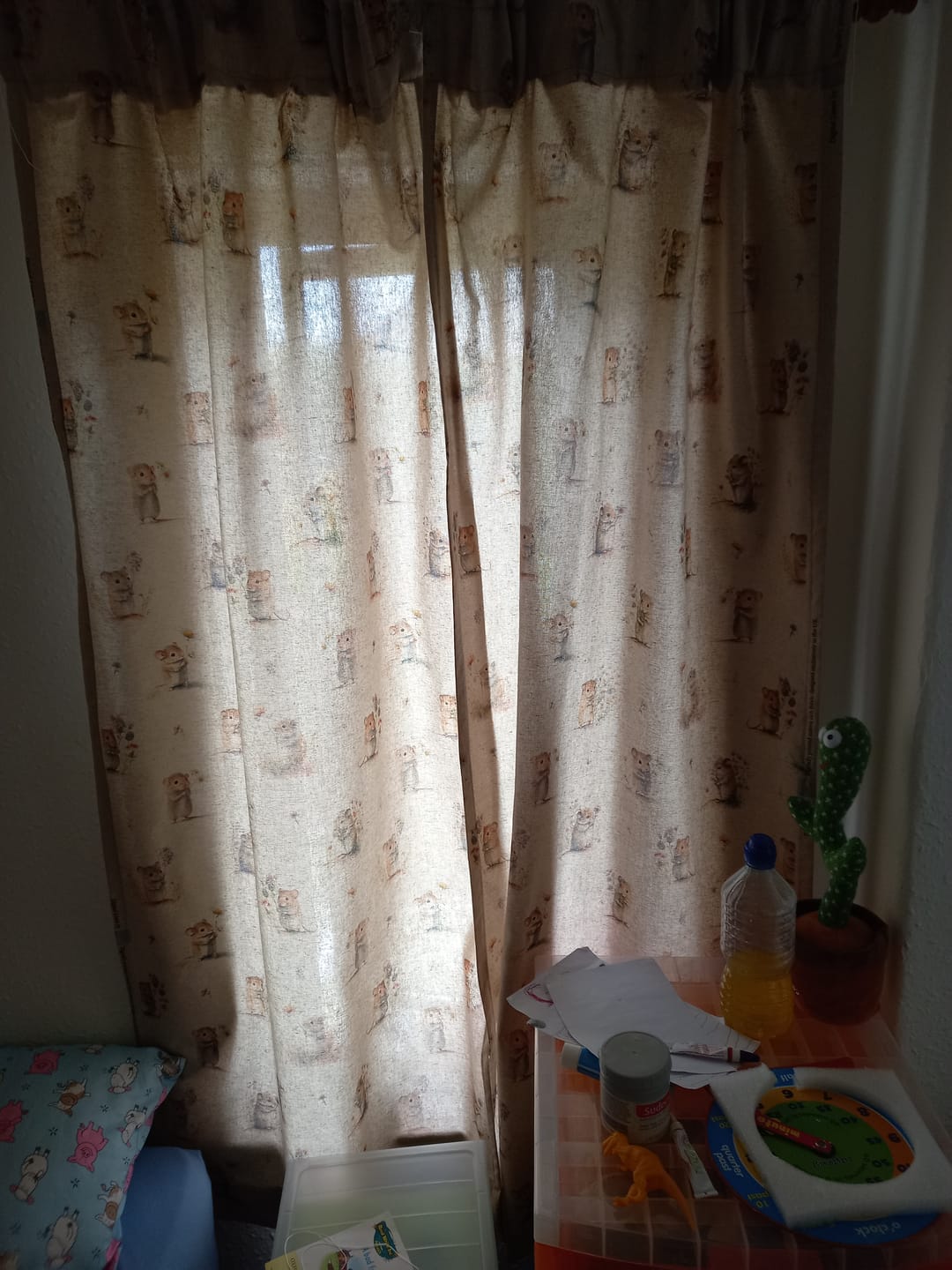 Customer photo review of Field Mouse Digital Linen Look Polycotton Fabric