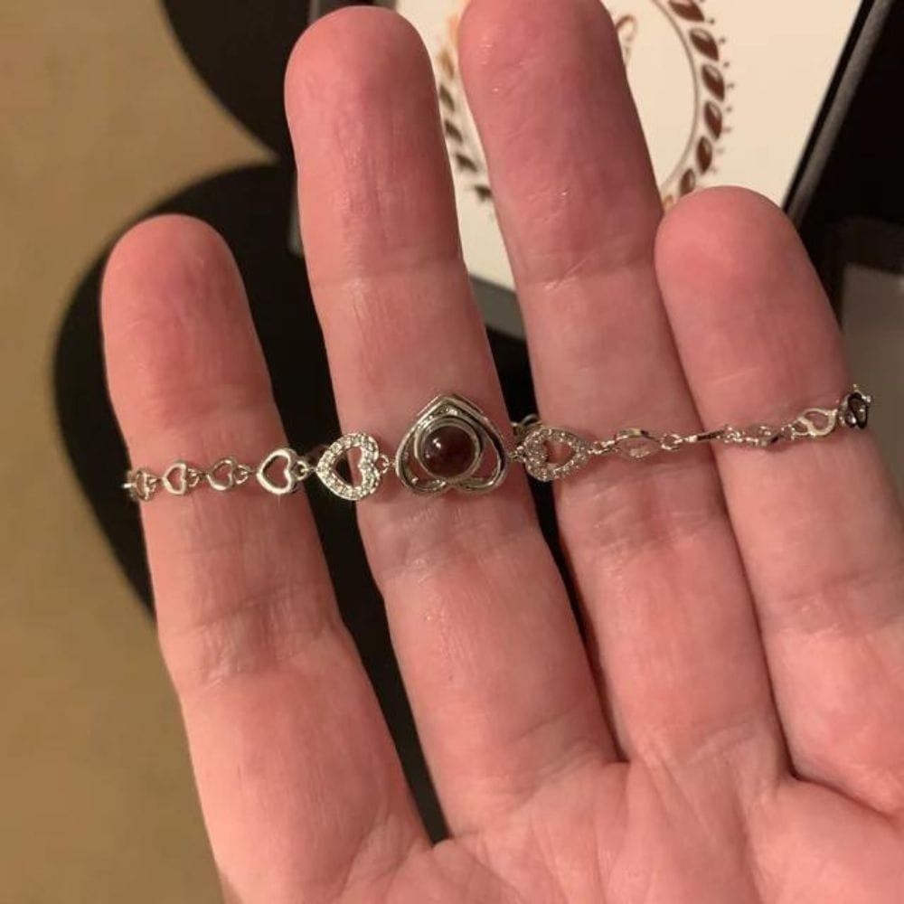 Customer photo review of Hearts Photo Bracelet