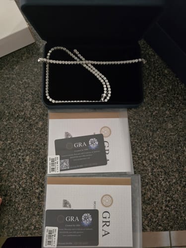 Customer photo review of 5MM Moissanite Tennis Chain 14K Gold