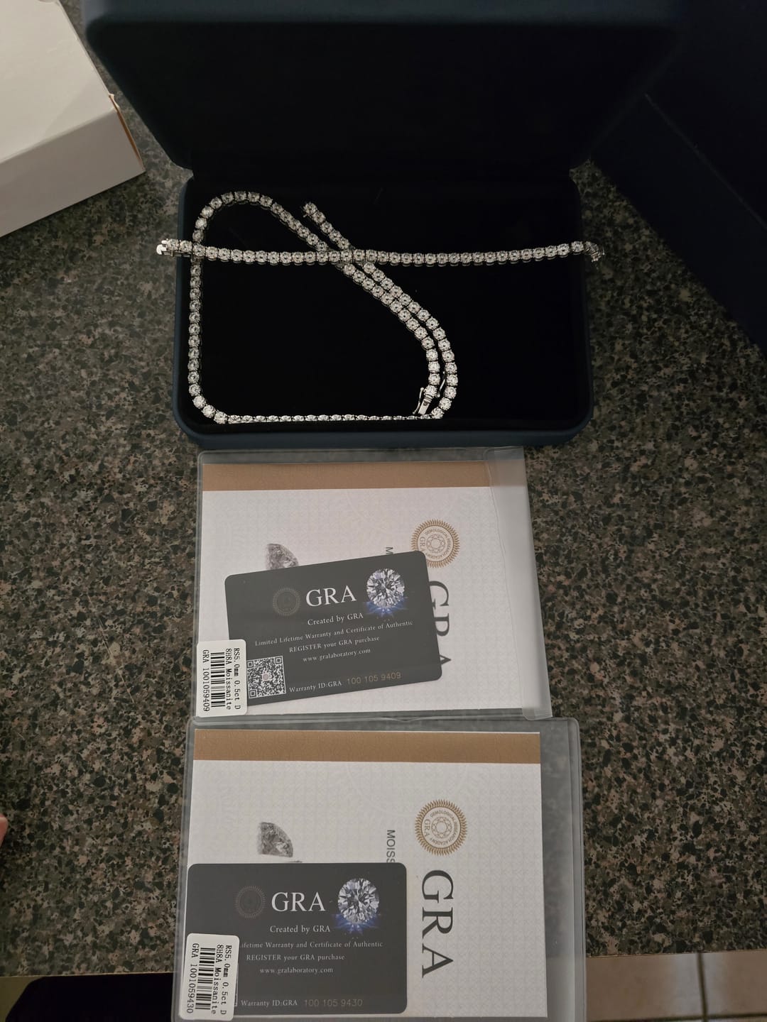 Customer photo review of S925 Silver Moissanite Tennis Chain 14K Gold (ALL SIZES)