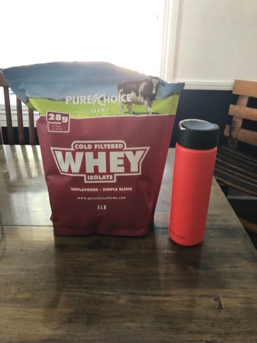 Customer photo review of Whey Protein Isolate Unflavored