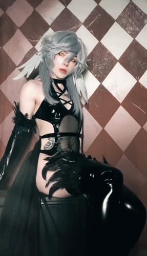 Customer photo review of KORURACLUB COSPLAY RAVEN SUIT LINGERIE KO04 (5-PIECE SET)