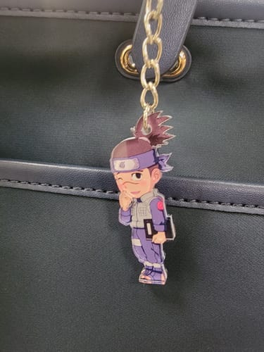 Customer photo review of Umino Iruka Keychains Custom Car Accessories