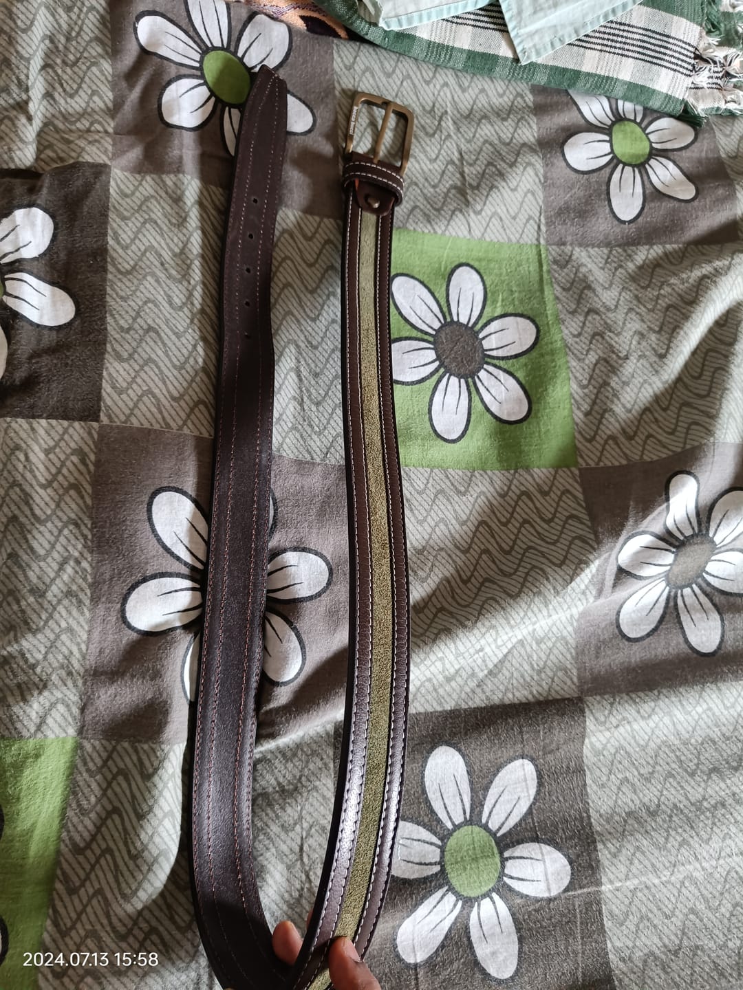 Customer photo review of Bacca Bucci Genuine leather Casual Jeans belt 35 MM wide 4 MM thick
