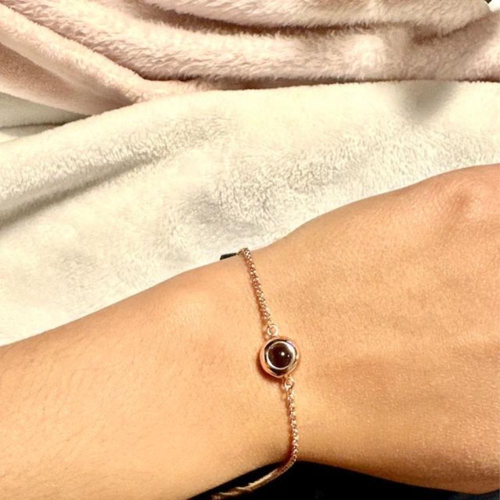 Customer photo review of Bubble Photo Bracelet