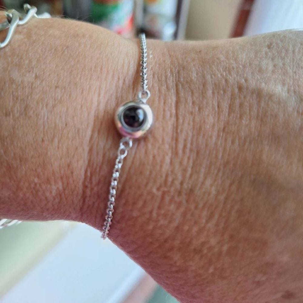 Customer photo review of Bubble Photo Bracelet