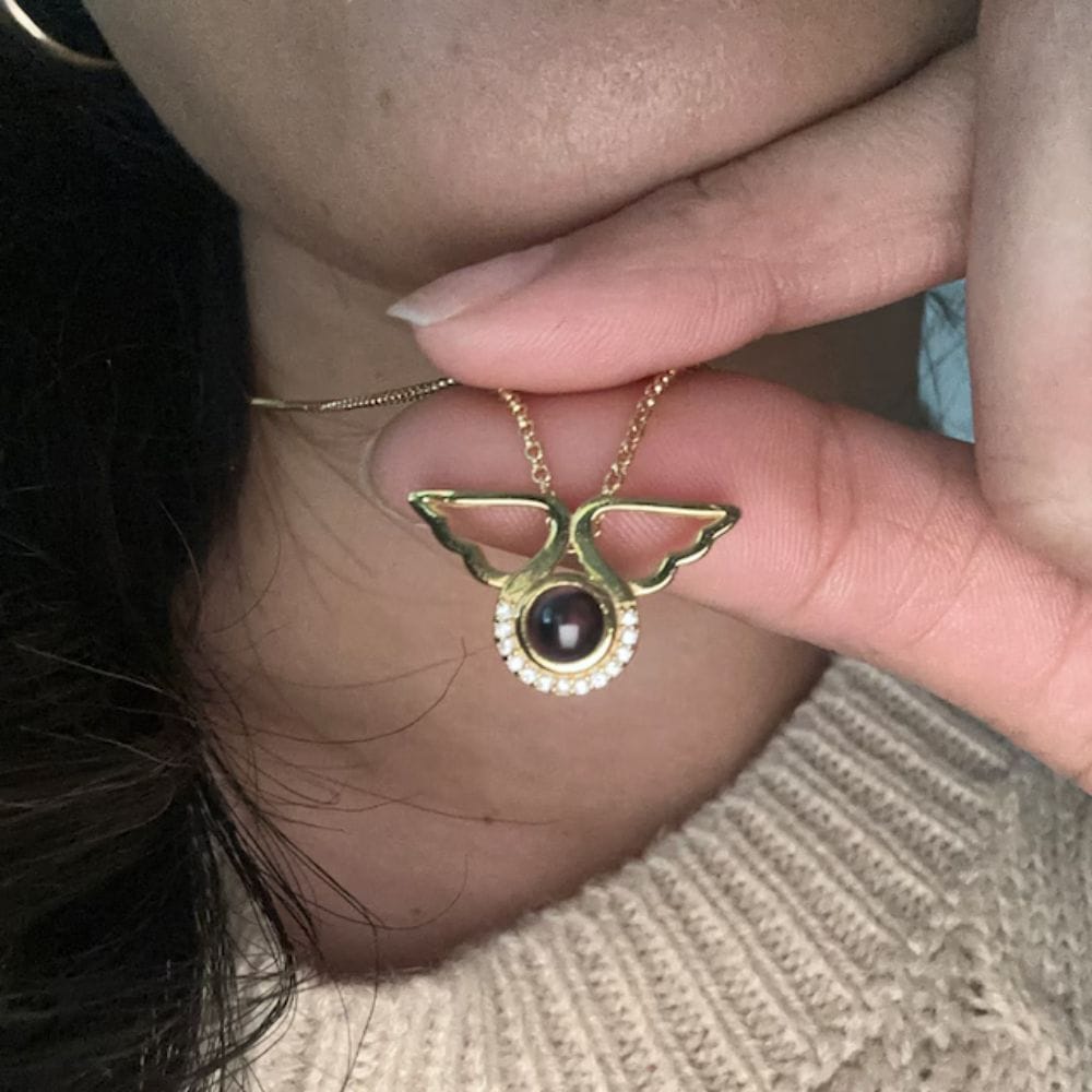 Customer photo review of Angel Photo Necklace