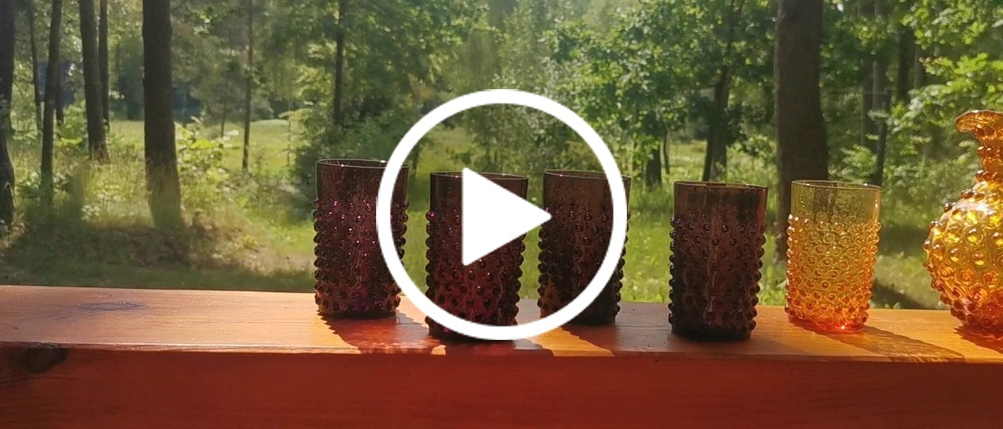 Customer video review of Violet Hobnail Tumblers